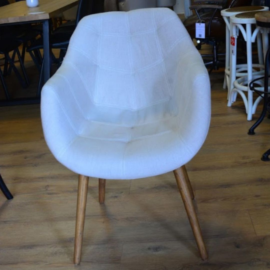 Eden Dining Chair Linen Cream image 1